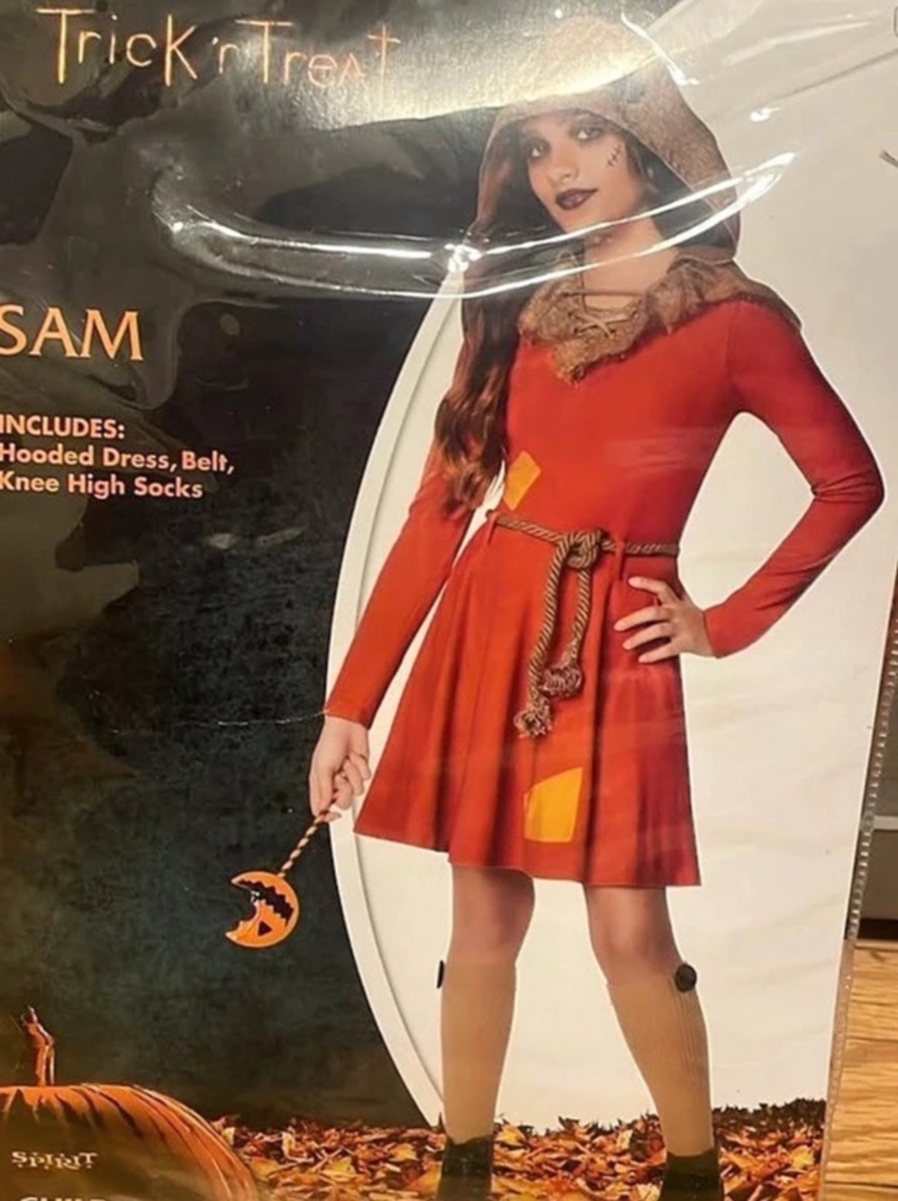 Spirit Halloween Trick 'r Treat Sam Kids Costume Girls Medium 8/10